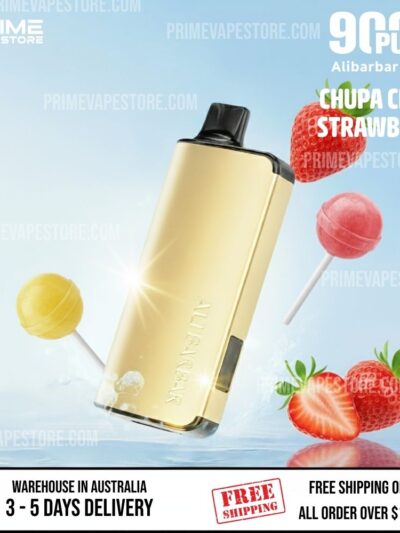 ALIBARBAR INGOT 9000 Puffs Chupa Chups Strawberry