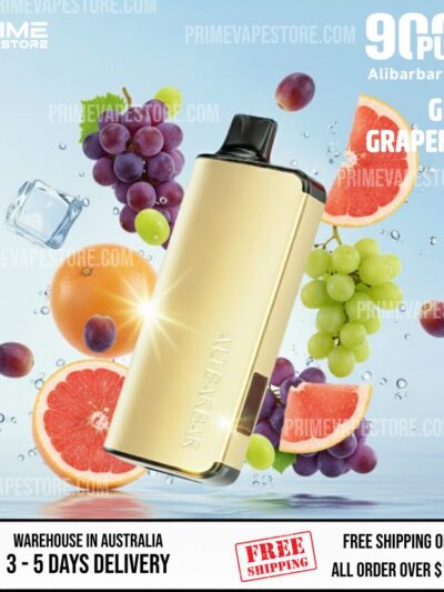 ALIBARBAR Ingot 9000 Puffs Grape Grapefruit