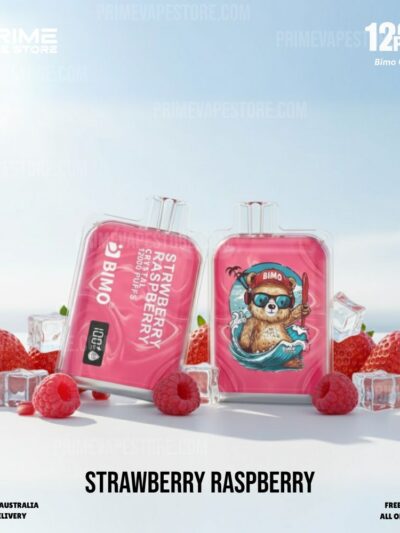 BIMO Crystal 12000 Puffs Strawberry Raspberry