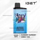 IGET Bar Pro 10000 Puffs Blueberry Raspberry Bubble Gum