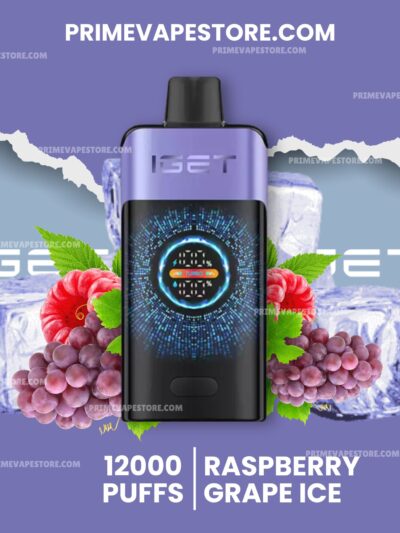 Iget One 12000 Puffs Raspberry Grape Ice