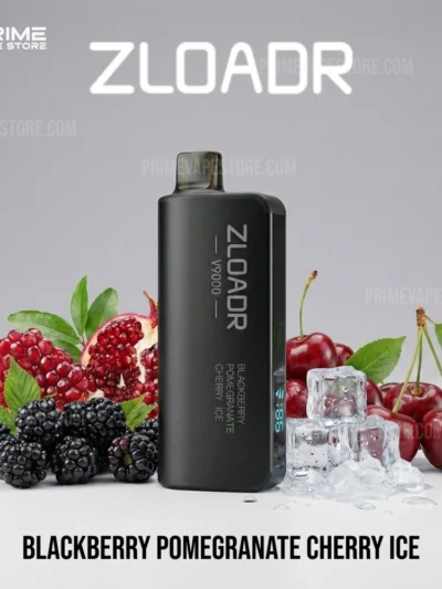 ZLOADR V9000 Puffs Blackberry Pomegranate Cherry Ice