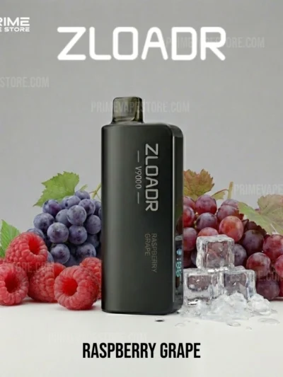 ZLOADR V9000 Puffs Raspberry Grape